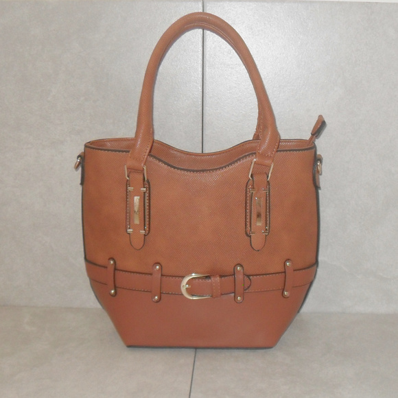 NEW Belted Medium Tan Handbag - Picture 2 of 4